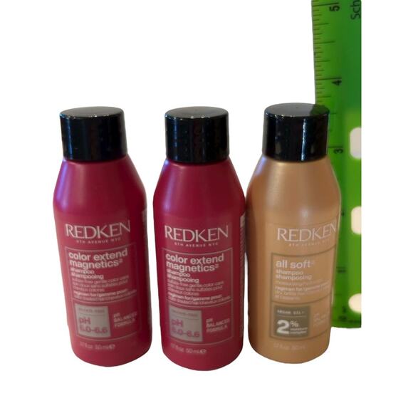 Lot of 3 Redken Travel Size Shampoos Color Extend All Soft 1.7 oz Each New - Picture 2 of 5